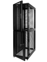 Шкаф серверный ПРОФ напольный, колокейшн, 46U, (600х1000мм), 2 секции, дверь перф. 2 шт., чёрный, в сборе, ЦМО