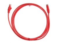 Патч-корд UTP4 cat.6, 2.0м, литой коннектор, красный, Netko CKC