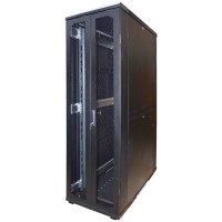 Шкаф напольный, 42U, (800х1200х2060мм), модуль на 6 вентиляторов, передняя дверь металлическая двойная распашная, задняя металлическая, Netko