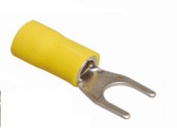 Вилочный кабельный наконечник SVS 5,5-6  (НВИ d=6,4мм) 4-6мм2, изолированный, желтый, 100шт., NETKO Optima