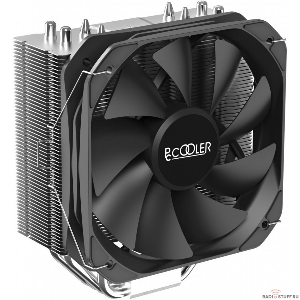 PCCooler GI-Paladin 400 Кулер S115X/1200/1700/AM4 (24 шт/кор, TDP 200W, 130mm PWM FAN, 4 тепловые трубки 6мм, 800-1600RPM, 18-28,6dBa)