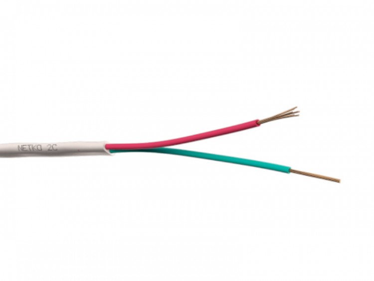 Кабель Телефонный 2c, CU, 100м, плоский, белый NETKO Optima