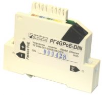 Грозозащита Ethernet 1G с заземлением, (PoE) Info-Sys РГ4GPoE 1DIN
