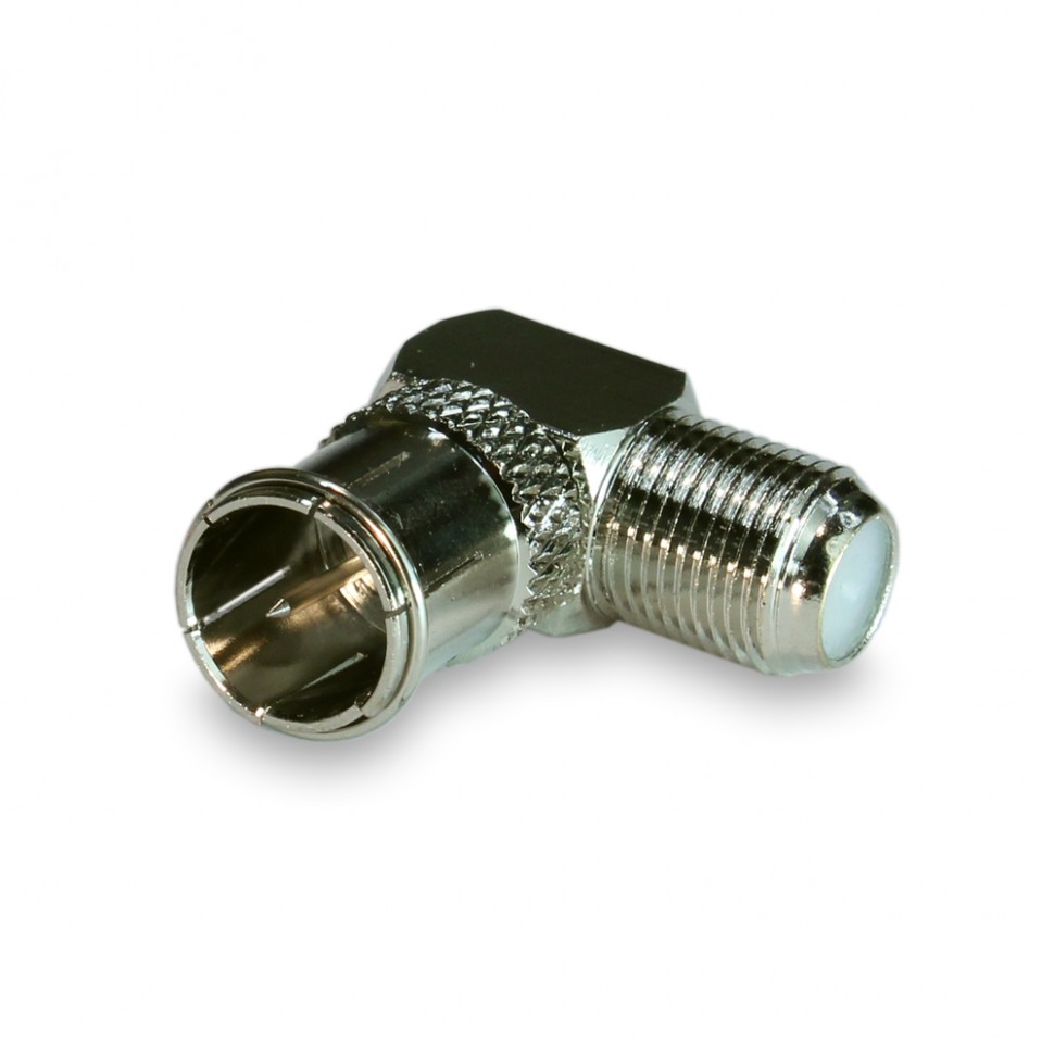 Переходник F-female—F-male быстросъемный, угловой