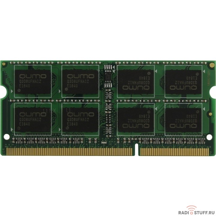 QUMO DDR3 SODIMM 8GB QUM3S-8G1600C11L PC3-12800, 1600MHz, 1.35V OEM/RTL