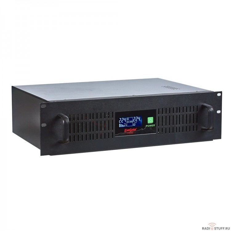 Exegate EP285776RUS ИБП ExeGate ServerRM UNL-1500.LCD.AVR.С13.RJ.USB.3U <1500VA/900W, LCD, AVR, 4*IEC-C13, RJ45/11, USB, 3U, Black>