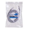 Патч-корд Technolink "C" UTP4 cat.5е, 5.0м, CCA, LSZH, серый, литой коннектор