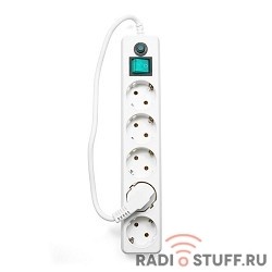 Gembird Сетевой фильтр Гарнизон EHLW-4 0,5 м 5 розеток белый 