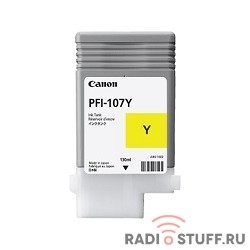 Canon PFI-107Y 6708B001 Картридж для  iPF680/685/770/780/785, Желтый, 130ml (GJ)