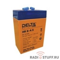 Delta HR 6-4.5 (4.5 А\ч, 6В) свинцово- кислотный аккумулятор  