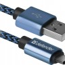 Кабель USB2.0 TO TYPE-C 1M BLUE USB09-03T 87817 DEFENDER