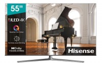Телевизор HISENSE 55" Smart 3840x2160 Wi-Fi 802.11n Bluetooth VIDAA темно-серый 55U8GQ