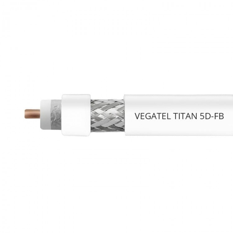 Кабель VEGATEL 5D-FB (Titan, белый)