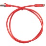 Патч-корд FTP4 cat.5e, 1.0м, литой коннектор, красный, Netko CKC