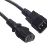 Кабель питания проходной (штекер IEC С13 - гнездо IEC С14) 3*0,75мм2, 1,8м, черный, NETKO Optima