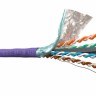 Кабель F/UTP4 (FTP4) cat.6a, 4 пары 23 AWG BC, 305м, с крестовиной, нг(А)-HF LSZH - малодымный, не содержащий галогенов; фиолетовый; одножильный, FLUKE TEST, NETKO Expert СКС