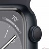 Apple Watch Series 8, 41 мм, корпус из алюминия цвета «тёмная ночь», спортивный ремешок цвета «тёмная ночь», размер M/L [MNU83LL/A] (США)