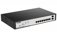 DGS-1100-10MPP/C1A D-Link управляемый коммутатор EasySmart с 8 портами 10/100/1000Base-T и 2 портами 1000Base-X SFP (порты 1 – 8 с поддержкой PoE 802.3af/802.3at (30 Вт)