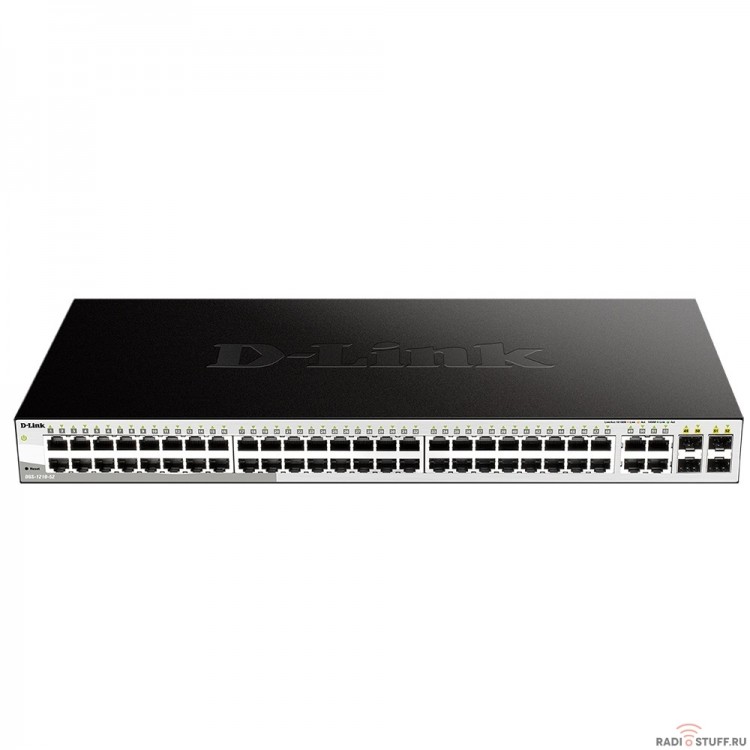 D-Link DGS-1210-52/FL1A Управляемый коммутатор 2 уровня с 48 портами 10/100/1000Base-T и 4 комбо-портами 100/1000Base-T/SFP