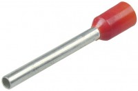 Штыревой втулочный кабельный наконечник E 1010 (НШВИ F=10мм) 1,0мм2, изолированный, красный, 100шт., NETKO Optima