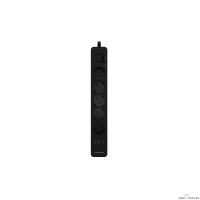 Harper Сетевой фильтр с USB зарядкой UCH-530 Black (5 роз.,1,5м.,3 x USB 2.4A (max 3.4A), 4000W) {H00003010}