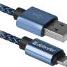 Кабель LIGHTNING TO USB2 1M BLUE ACH01-03T 87811 DEFENDER