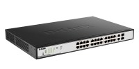 DGS-1100-26MP/C1A D-Link управляемый коммутатор EasySmart с 24 портами 10/100/1000Base-T и 2 комбо-портами 100/1000Base-T/SFP (24 порта с поддержкой PoE 802.3af/802.3at (30 Вт), PoE-бюджет 370 Вт)