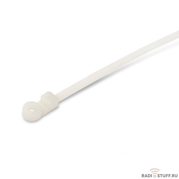 Hyperline GTM-300STC Стяжка нейлоновая неоткрывающаяся, безгалогенная (halogen free), 309x4.8 мм, полиамид 6.6, -40°C - +85°C, под винт (100 шт)