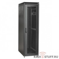 Шкаф сетевой 19", LINEA N, 42U, (600х600мм), перфорированная передняя дверь, черный, ITK
