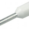 Штыревой втулочный кабельный наконечник E 0508 (НШВИ F=8мм) 0,5мм2, изолированный, белый, 100шт, NETKO Optima