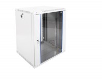 Шкаф телекоммуникационный настенный разборный ЭКОНОМ, 15U, (600x520мм), дверь стекло, черный, ЦМО
