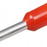 Штыревой втулочный кабельный наконечник Е 1008 (НШВИ F=8мм) 1,0мм2, изолированный, красный, 100 шт, NETKO Optima
