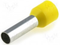 Штыревой втулочный кабельный наконечник E 6012 (НШВИ F=12мм) 6мм2, изолированный, желтый, 100шт., NETKO Optima