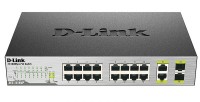 D-Link DES-1018MP/E Неуправляемый коммутатор с 16 портами 10/100Base-TX, 2 комбо-портами 100/1000Base-T/SFP и функцией энергосбережения (16 портов с поддержкой PoE 802.3af (15,4 Вт), PoE-бюджет 246,4 