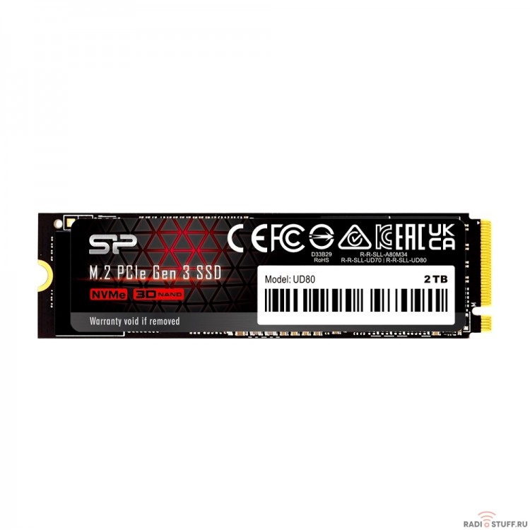Silicon Power SSD M.2 500GB UD80, M.2 2280, PCI-E 3x4, [R/W - 3400/3000 MB/s] SP500GBP34UD8005
