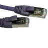 Патч-корд FTP4 cat.6a, 5.0м, литой коннектор, фиолетовый, LSZH, Netko CKC