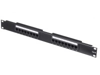 Патч-панель UTP, 19", 16 портов RJ45, cat.5е, 1U, Dual Type, "L"