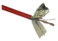 Кабель сигнальный NETKO, экранированный, КПСЭнг (А) - FRLS, 2*2*1.00мм2 (1.1мм) 200м, красный