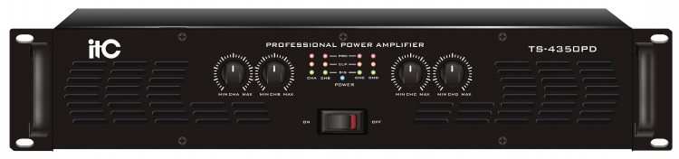 ITC TS-4500PD стерео усилитель  4×350W@8Ω,4×500W@4Ω,