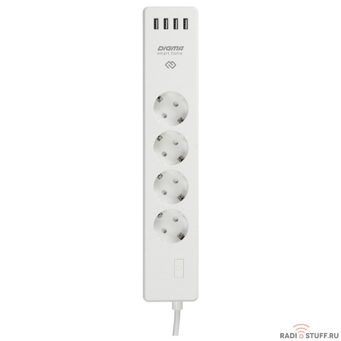 Digma Сетевой фильтр DiPlug Strip 40 дистанционное вкл/выкл приборов {1182653}