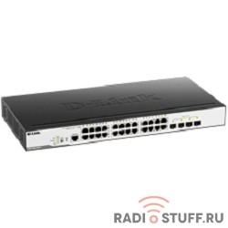 D-Link DGS-3000-28LP/B1A Управляемый коммутатор 2 уровня с 24 портами 10/100/1000Base-T и 4 портами 1000Base-X SFP (24 порта с поддержкой PoE 802.3af/802.3at (30 Вт), PoE-бюджет 193 Вт)