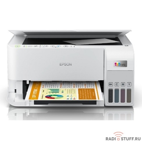 МФУ струйный Epson L3556 цветная печать, A4, цвет белый [c11ck59504]