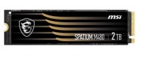 SSD MSI SPATIUM M480 2Тб 3D NAND Скорость записи 5500 Мб/сек. Скорость чтения 7000 Мб/сек. TBW 1400 Тб Время наработки на отказ 1600000 ч. S78-440Q600-P83