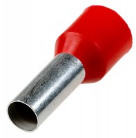 Штыревой втулочный кабельный наконечник E 10-18 (НШВИ F=18мм) 10мм2,  изолированный, красный, 100шт, NETKO Optima