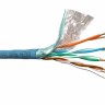 Кабель F/UTP4 (FTP4 ) cat.5e, 4 пары 24 AWG BC, одножильный, экранированный, 305м, синий, FLUKE TEST, NETKO Expert СКС
