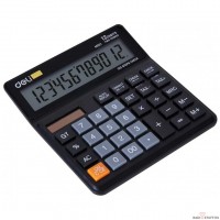 Калькулятор бухгалтерский Deli EM01120 черный 12-разр. [1147248]