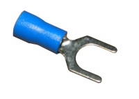Вилочный кабельный наконечник SV 2-6 (НВИ d=6,4мм) 1,5-2,5мм2, изолированный, синий, 100шт., NETKO Optima