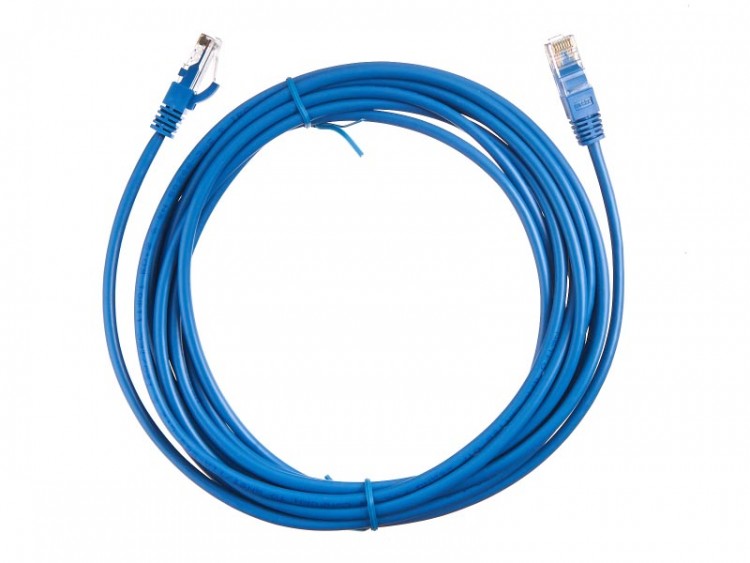 Патч-корд UTP4 cat.5e, 5.0м, литой коннектор, синий, Netko CKC