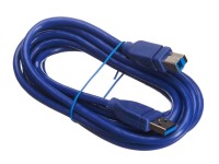 Кабель шт.USB A - шт.USB B 3.0 (3м), синий, блистер, Netko