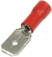 Клемма  ножевая MDD 1,25-250, КНИ 6,3мм, 0,5-1,5мм2, изолированная, красная, 100шт., NETKO Optima